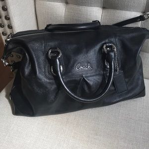 Black Leather Coach Bag
